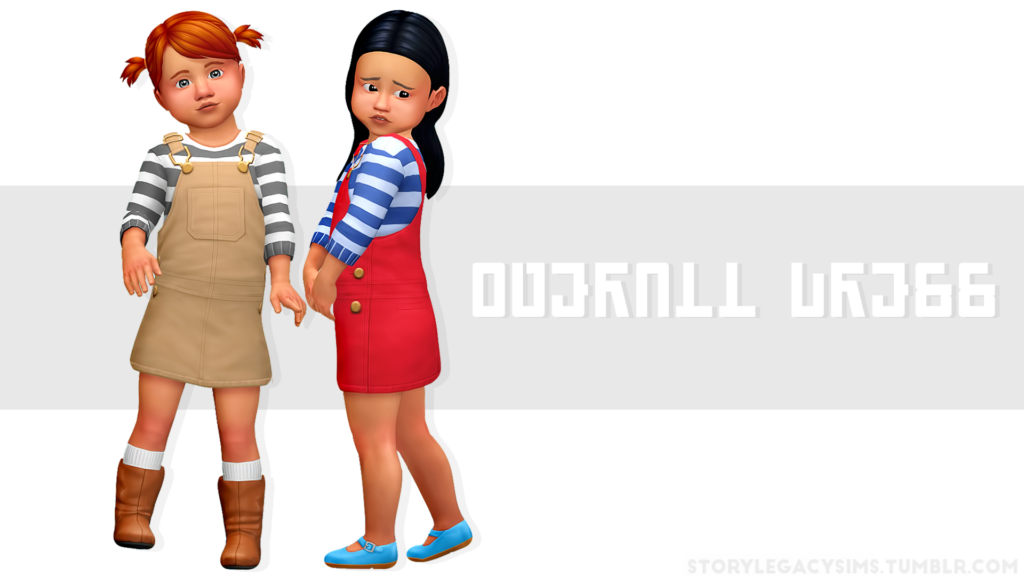 overall dress for toddlers sims