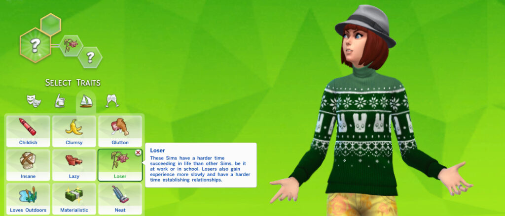 LOSER TRAIT FOR SIMS