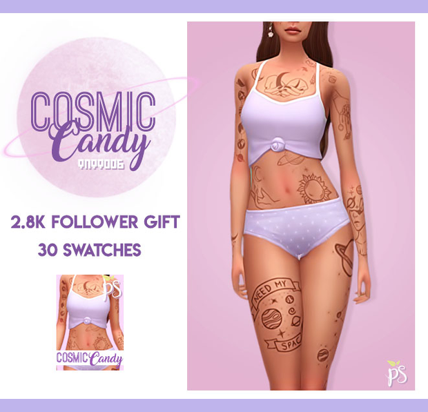cosmic candy 30 swatches tattoos with moons and space 