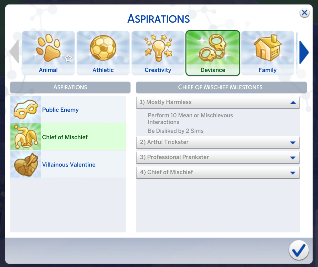 Sims 4 Chief of Mischief Aspiration Walkthrough - Ultimate Sims Guides