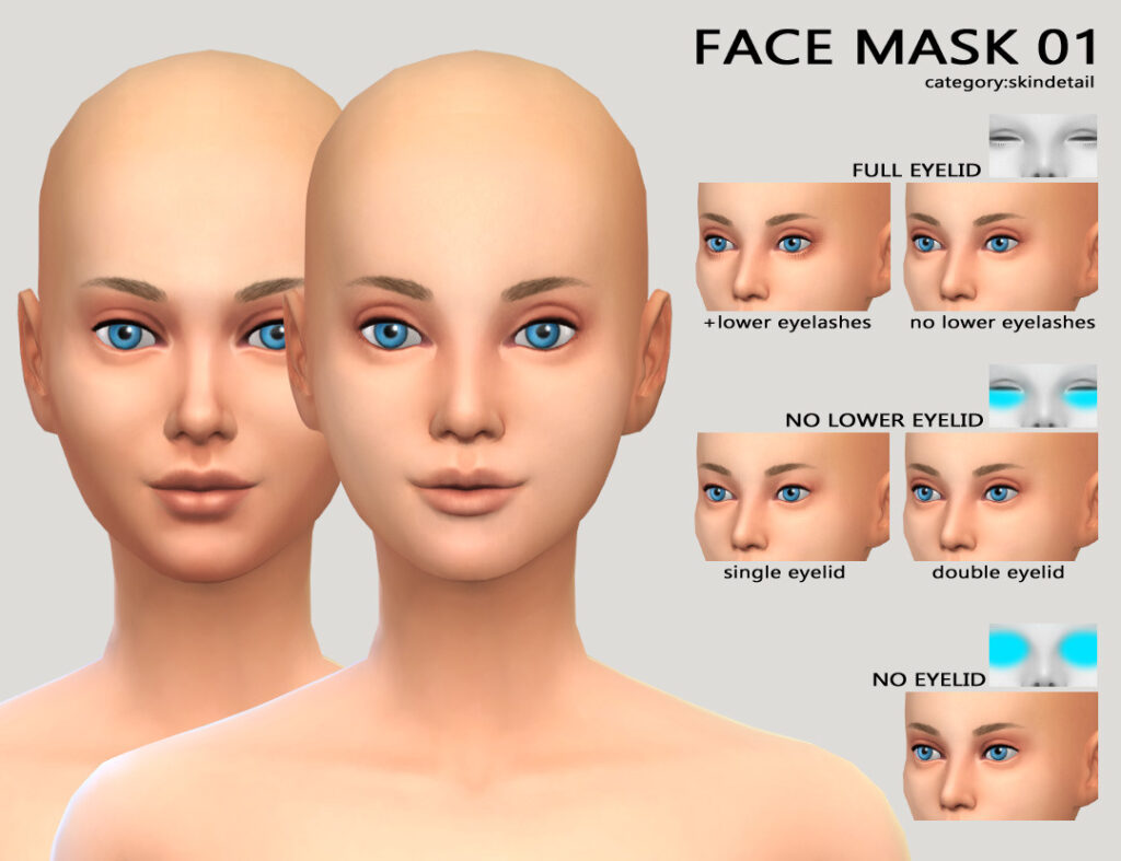 face mask sims 4 skin details 