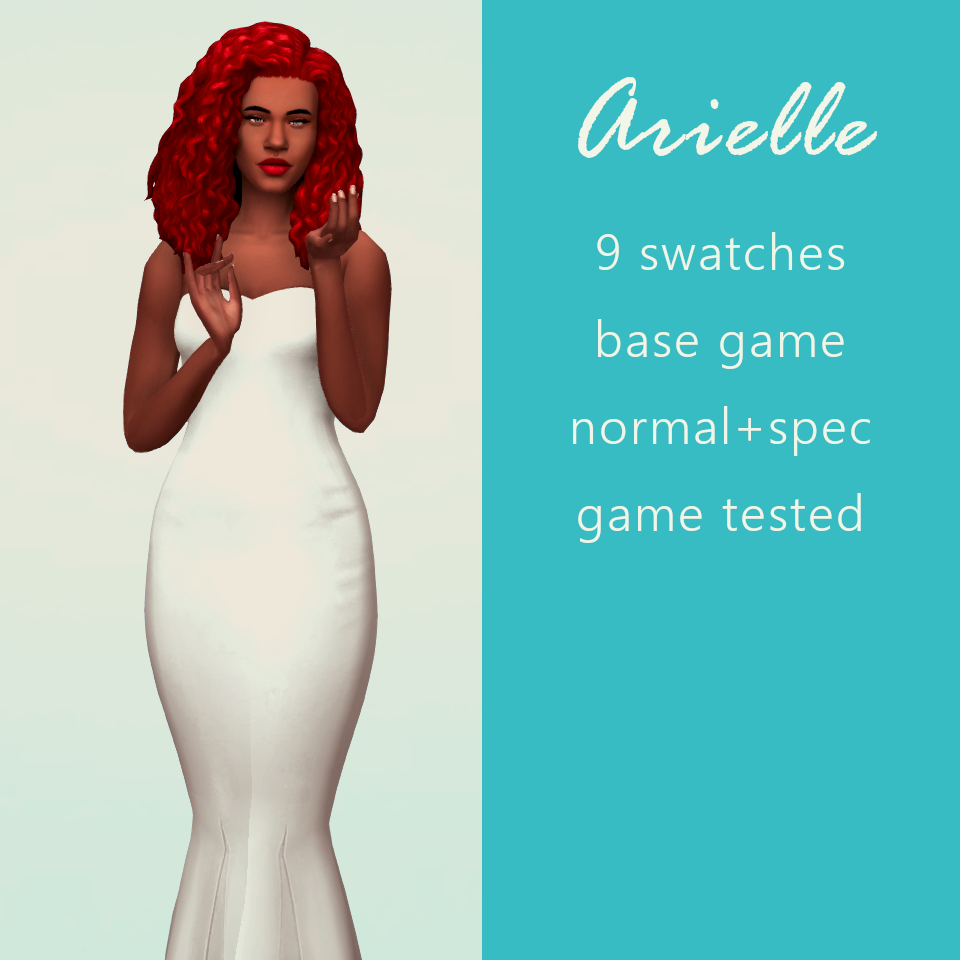 A very simple option for a sims 4 cc wedding dress that is a mermaid style with a simple sweetheart neckline 