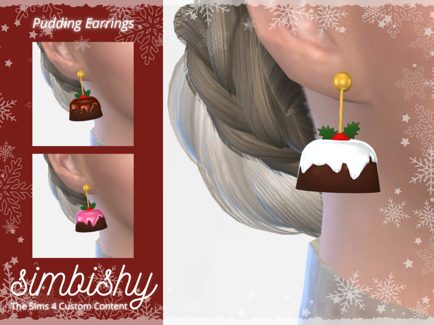A set of earrings that look like a delicious Christmas dessert 