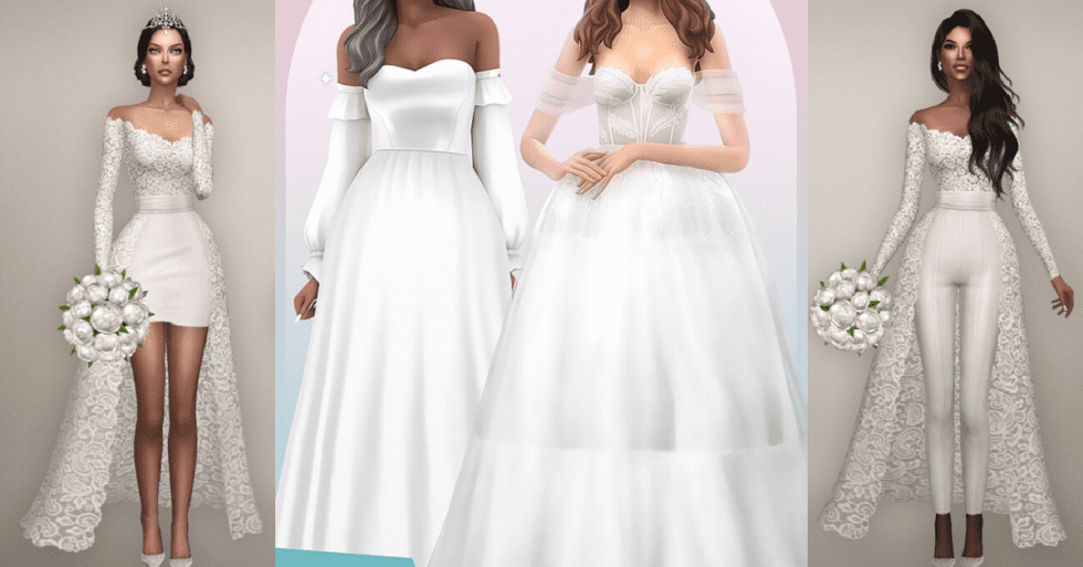 50  Sims 4 Wedding Dress CC Options for the Perfect Day