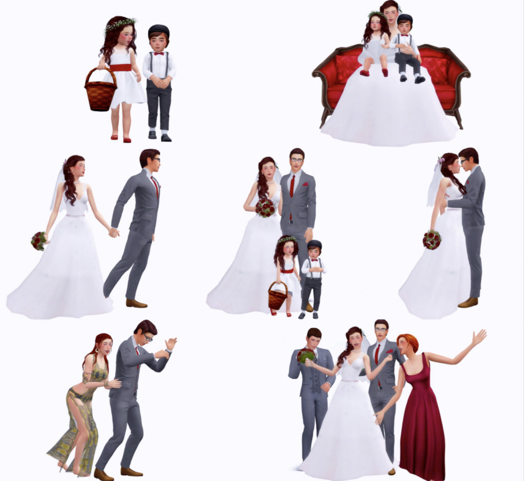 The Sims Resource - Wedding ceremony (Pose Pack)