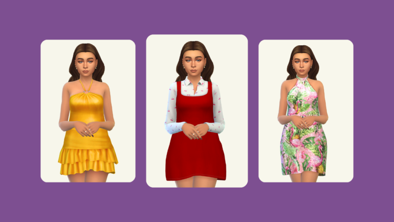You Need These Beautiful Sims 4 CC Mini Dresses