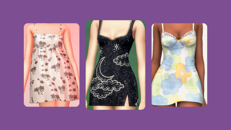 You Need These Beautiful Sims 4 CC Mini Dresses