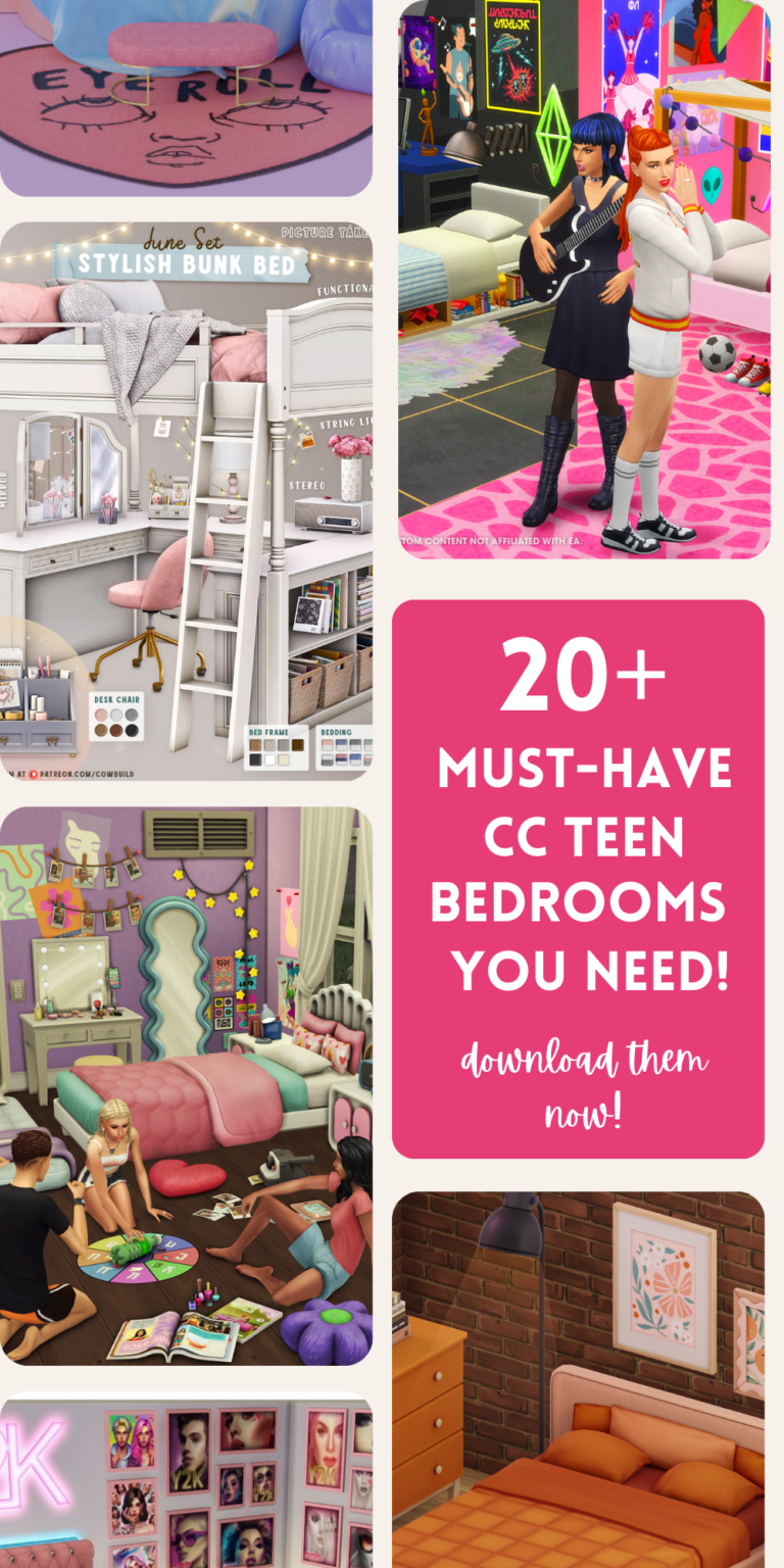 The Best Sims 4 Teen Bedroom CC You Need To See – Ultimate Sims Guides
