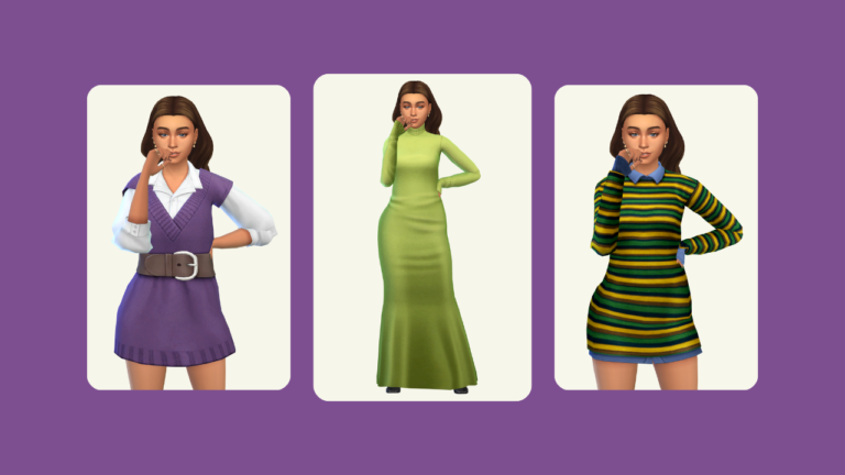 You Need These Beautiful Sims 4 CC Sweater Dresses