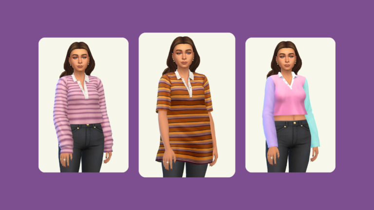 You Need These Adorable Sims 4 CC Polo Shirts