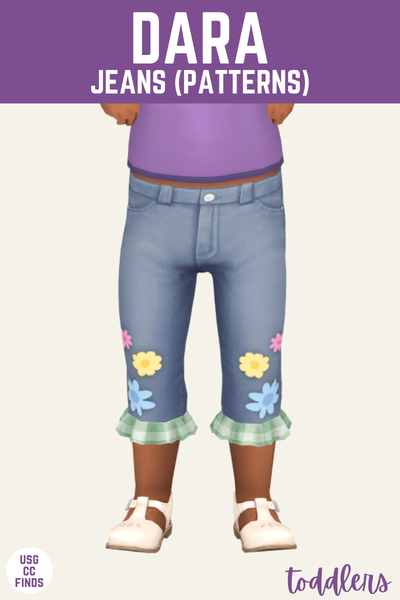 Dara CC Jeans (patterns) by Powluna #TheSims4