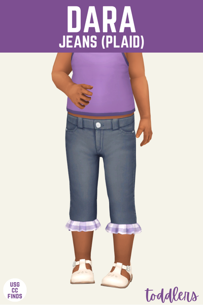 Dara CC Jeans (plaid) by Powluna #TheSims4