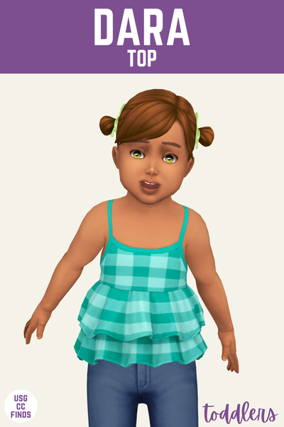 Dara CC Top by Powluna #TheSims4