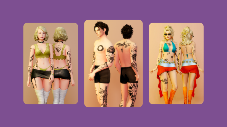 10 Incredible Sims 4 CC Tattoos by SnootySims